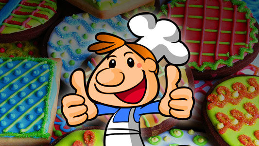 Koekjes bakken tijdens een binnenfeestje